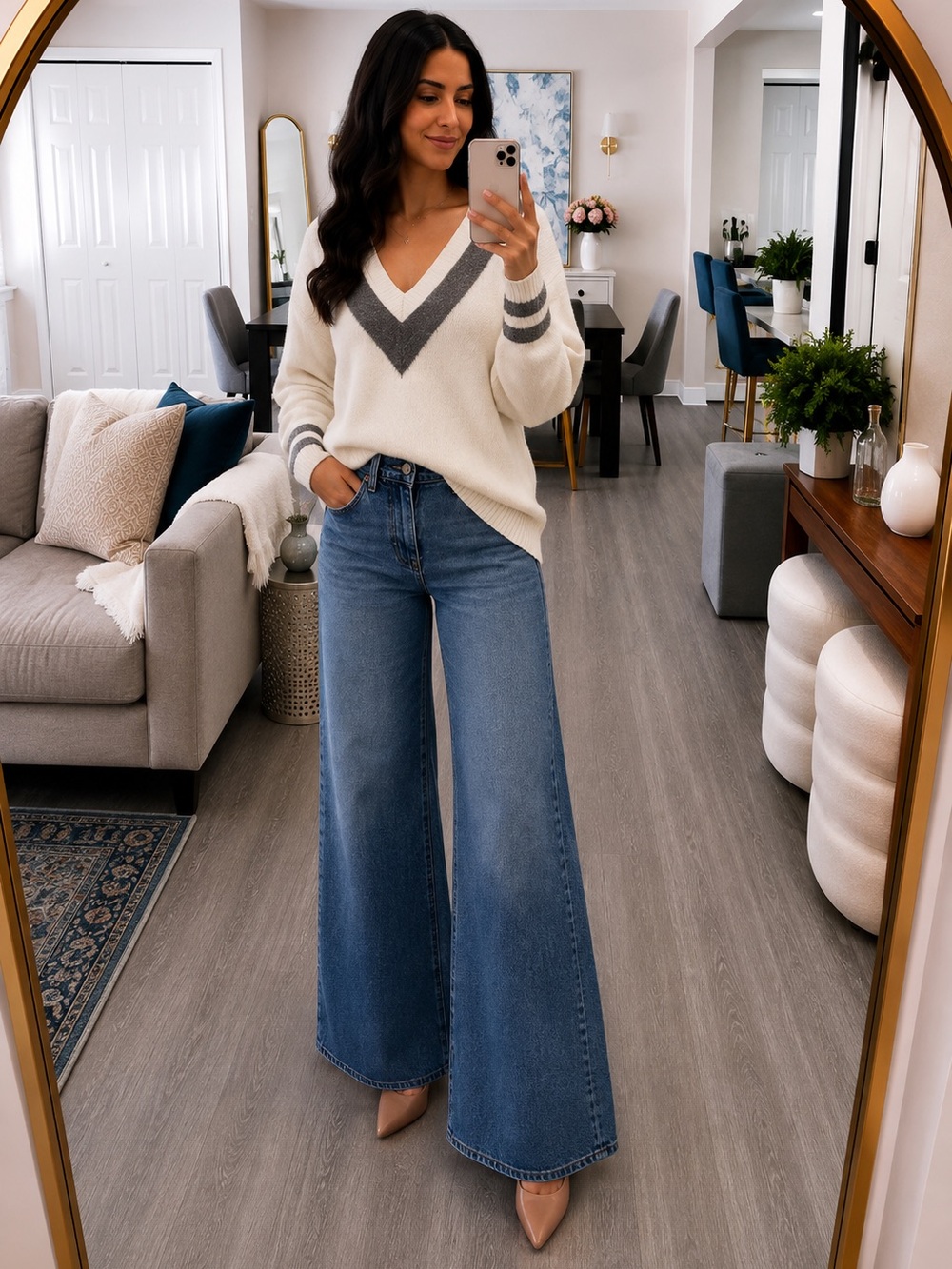 THE Way Knit Oversized Ribbed Sweater One size